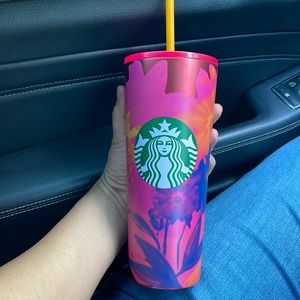 Starbucks 24oz aluminum cup with straw